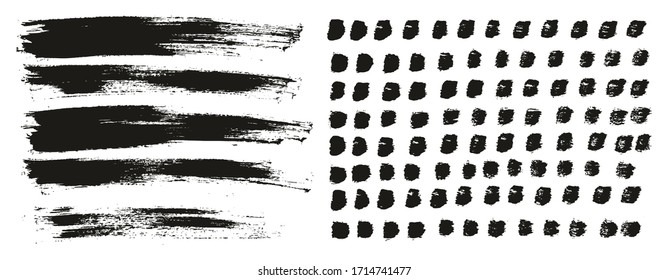 Flat Paint Brush Thin Lines & Background Mix High Detail Abstract Vector Lines Background Mix Set 