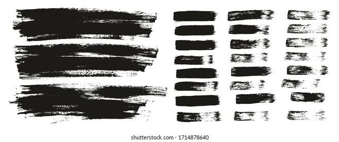 Flat Paint Brush Thin Lines & Background Mix High Detail Abstract Vector Lines Background Mix Set 