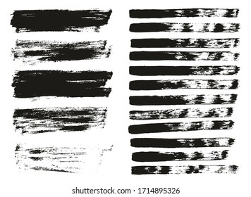 Flat Paint Brush Thin Lines & Background Mix High Detail Abstract Vector Lines Background Mix Set 