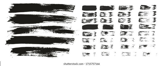 Flat Paint Brush Thin Lines & Background Mix High Detail Abstract Vector Lines Background Mix Set 