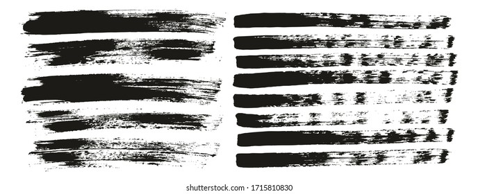 Flat Paint Brush Thin Lines & Background Mix High Detail Abstract Vector Lines Background Mix Set 
