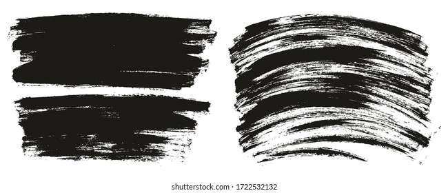 Pincel plano Pincel grueso fondo largo y curvado Mezcla de fondo abstracto de alto detalle conjunto de fondo de vectores 