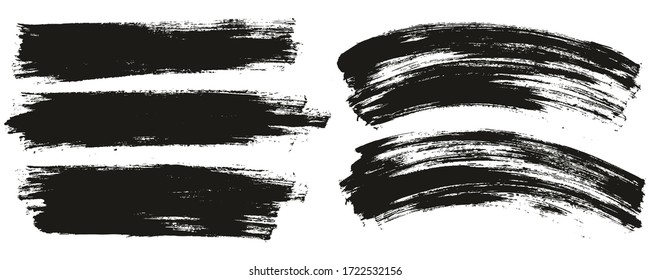 Pincel plano Pincel grueso fondo largo y curvado Mezcla de fondo abstracto de alto detalle conjunto de fondo de vectores 