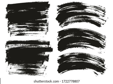 Flat Paint Brush Thin Long & Curved Background Mix High Detail Abstract Vector Background Mix Set 