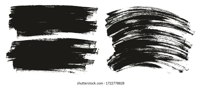 Flat Paint Brush Thin Long & Curved Background Mix High Detail Abstract Vector Background Mix Set 