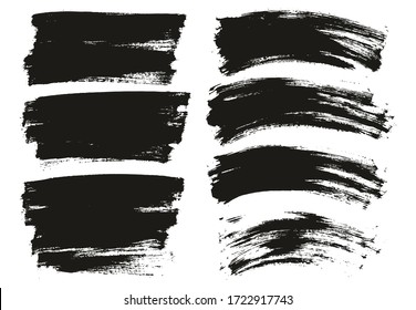 Flat Paint Brush Thin Long & Curved Background Mix High Detail Abstract Vector Background Mix Set 