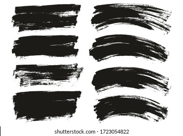 Flat Paint Brush Thin Long & Curved Background Mix High Detail Abstract Vector Background Mix Set 