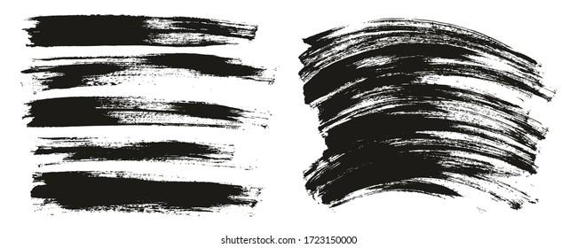 Flat Paint Brush Thin Long & Curved Background Mix High Detail Abstract Vector Background Mix Set 
