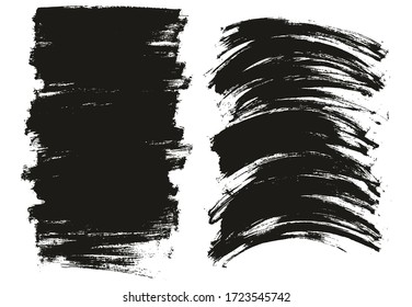Flat Paint Brush Thin Long & Curved Background Mix High Detail Abstract Vector Background Mix Set 
