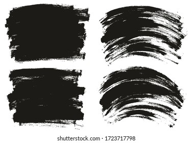 Flat Paint Brush Thin Long & Curved Background Mix High Detail Abstract Vector Background Mix Set 