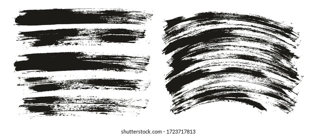 Flat Paint Brush Thin Long & Curved Background Mix High Detail Abstract Vector Background Mix Set 