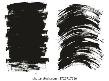 Flat Paint Brush Thin Long & Curved Background Mix High Detail Abstract Vector Background Mix Set 