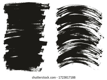 Pincel plano Pincel grueso fondo largo y curvado Mezcla de fondo abstracto de alto detalle conjunto de fondo de vectores 