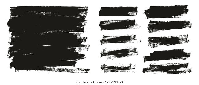 Flat Paint Brush Thin Long & Short Background Mix High Detail Abstract Vector Background Mix Set 