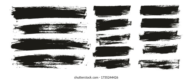 Flat Paint Brush Thin Long & Short Background Mix High Detail Abstract Vector Background Mix Set 