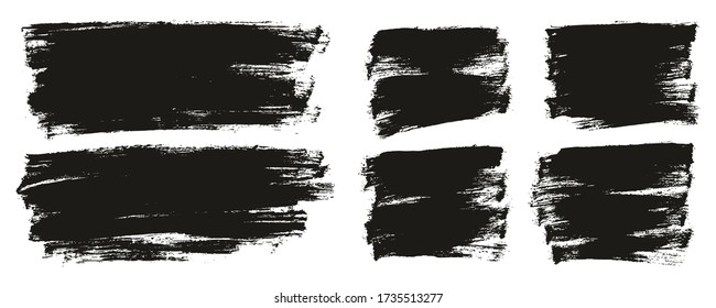 Flat Paint Brush Thin Long & Short Background Mix High Detail Abstract Vector Background Mix Set 
