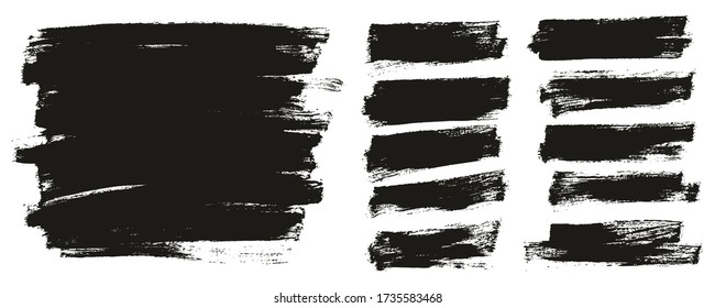 Flat Paint Brush Thin Long & Short Background Mix High Detail Abstract Vector Background Mix Set 