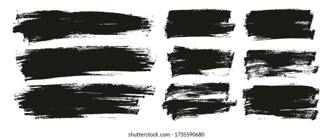 Flat Paint Brush Thin Long & Short Background Mix High Detail Abstract Vector Background Mix Set 