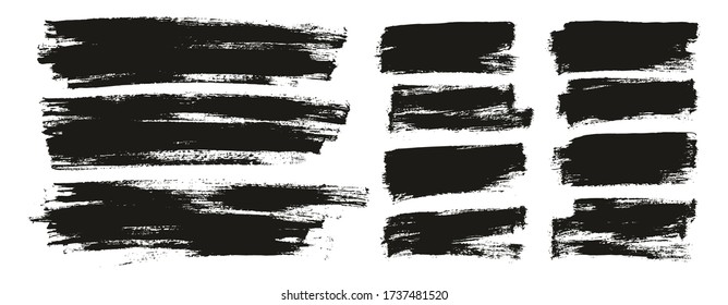 Flat Paint Brush Thin Long & Short Background Mix High Detail Abstract Vector Background Mix Set 