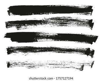 Flat Paint Brush Thin Long Background High Detail Abstract Vector Background Set 