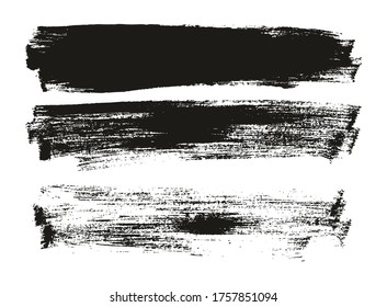 Flat Paint Brush Thin Long Background High Detail Abstract Vector Background Set 