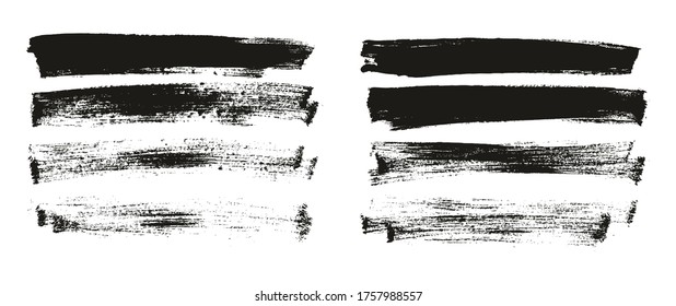Pincel de pintura plana Fondo delgado Fondo alto detalle Resumen conjunto de fondo de vectores 