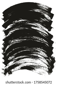 Flat Paint Brush Thin Long Curved Background High Detail Abstract Vector Background Set 