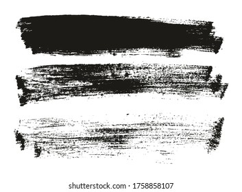 Flat Paint Brush Thin Long Background High Detail Abstract Vector Background Set 