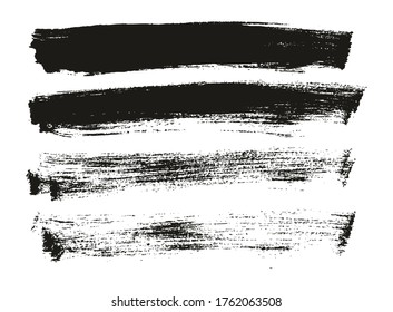 Flat Paint Brush Thin Long Background High Detail Abstract Vector Background Set 