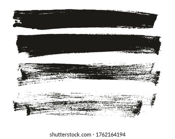 Flachpinsel, dünner, langer Hintergrund, hochdetailliertes abstraktes Vektorhintergrundset 