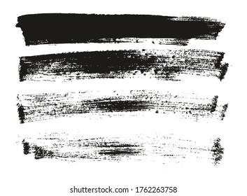 Flat Paint Brush Thin Long Background High Detail Abstract Vector Background Set 