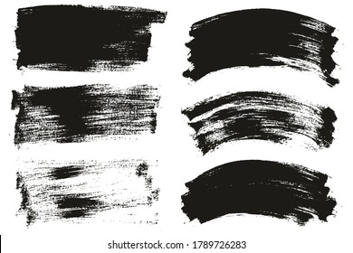 Flat Paint Brush Thin Long & Curved Background Mix High Detail Abstract Vector Background Mix Set 