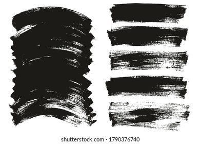 Flat Paint Brush Thin Long & Curved Background Mix High Detail Abstract Vector Background Mix Set 