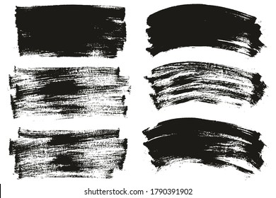 Flat Paint Brush Thin Long & Curved Background Mix High Detail Abstract Vector Background Mix Set 
