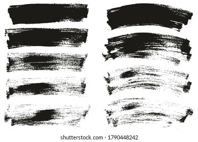 Flat Paint Brush Thin Long & Curved Background Mix High Detail Abstract Vector Background Mix Set 