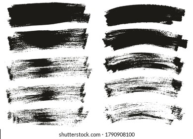 Flat Paint Brush Thin Long & Curved Background Mix High Detail Abstract Vector Background Mix Set 
