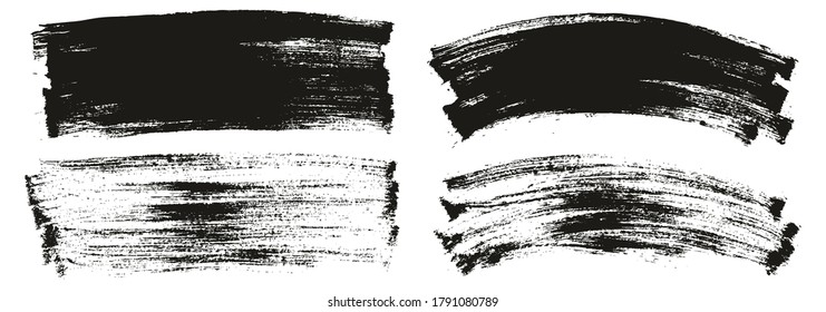 Flat Paint Brush Thin Long & Curved Background Mix High Detail Abstract Vector Background Mix Set 