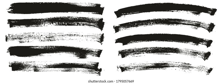 Flat Paint Brush Thin Long & Curved Background Mix High Detail Abstract Vector Background Mix Set 