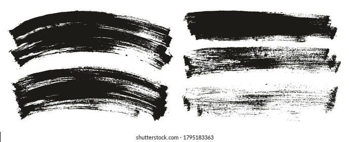 Flat Paint Brush Thin Long & Curved Background Mix High Detail Abstract Vector Background Mix Set 