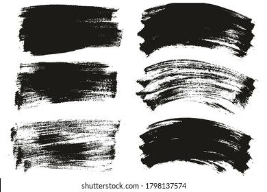 Flat Paint Brush Thin Long & Curved Background Mix High Detail Abstract Vector Background Mix Set 