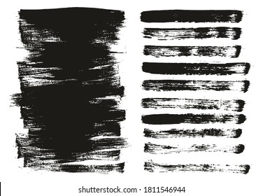 Flat Paint Brush Thin Long Background & Straight Lines Mix High Detail Abstract Vector Background Mix Set 