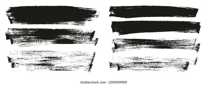 Pincel plano Pincel de fondo delgado Mezcla de fondo largo de alto detalle Resumen conjunto de mezcla de fondo de vectores 