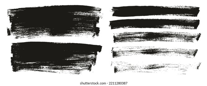 Flat Paint Brush Thin Long Background Mix High Detail Abstract Vector Background Mix Set 