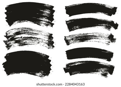 Flat Paint Brush Thin Long Curved Background Mix High Detail Abstract Vector Background Mix Set 