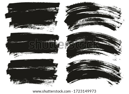 Flat Paint Brush Thin Long & Curved Background Mix High Detail Abstract Vector Background Mix Set 