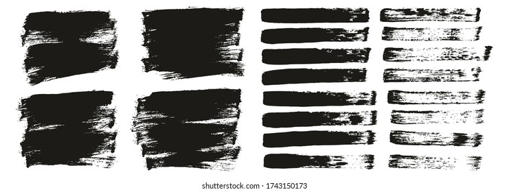 Flat Paint Brush Thin Short Background & Straight Lines Mix High Detail Abstract Vector Background Mix Set 