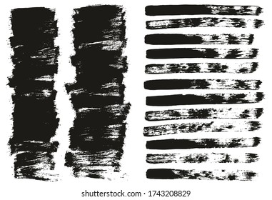 Flat Paint Brush Thin Short Background & Straight Lines Mix High Detail Abstract Vector Background Mix Set 