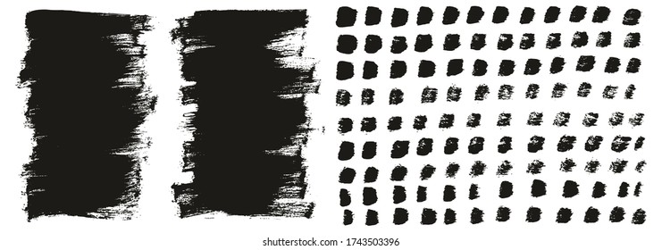 Flat Paint Brush Thin Short Background & Straight Lines Mix High Detail Abstract Vector Background Mix Set 