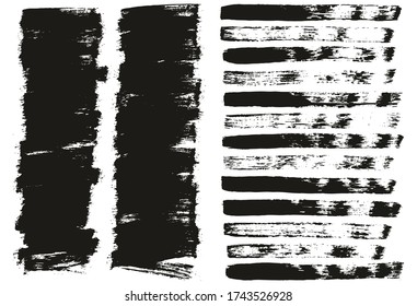 Flat Paint Brush Thin Short Background & Straight Lines Mix High Detail Abstract Vector Background Mix Set 