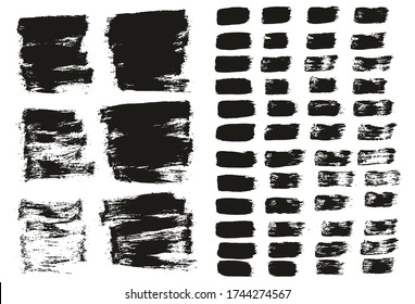 Flat Paint Brush Thin Short Background & Straight Lines Mix High Detail Abstract Vector Background Mix Set 